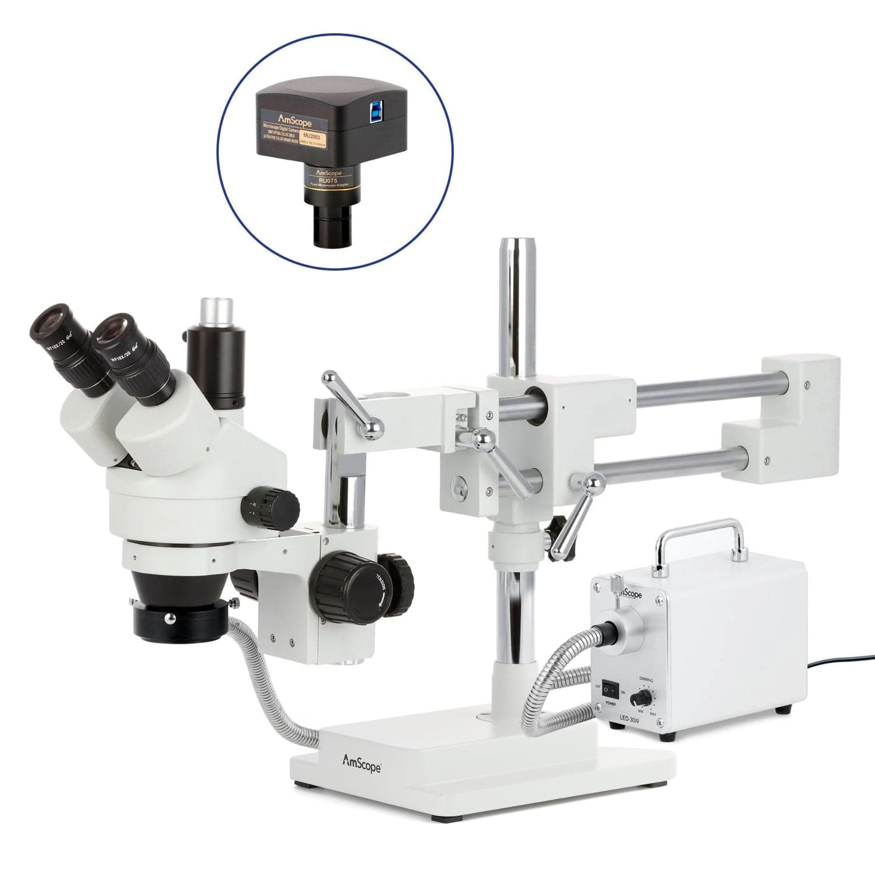 amscope-sm-4-trinokular-stereomikroskop-7x-45x-led-ringlicht image 4