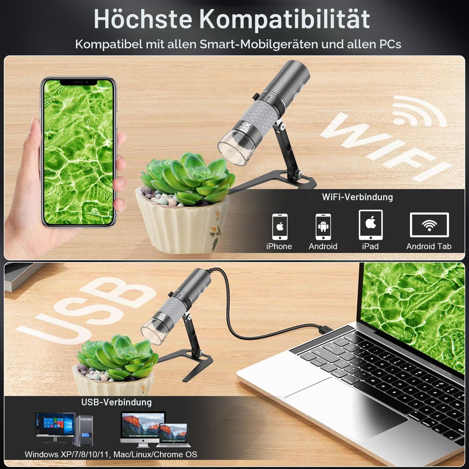 ninyoon-4k-wifi-usb-mikroskop-grau-schwarz-mit-st-nder image 4