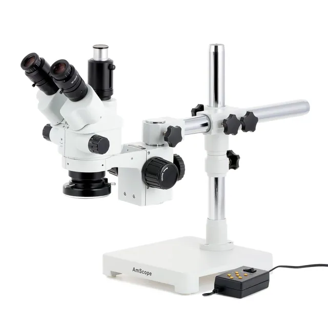 amscope-sm-3-stereomikroskop-7x-45x-trinokular-mit-boom-stativ image 1