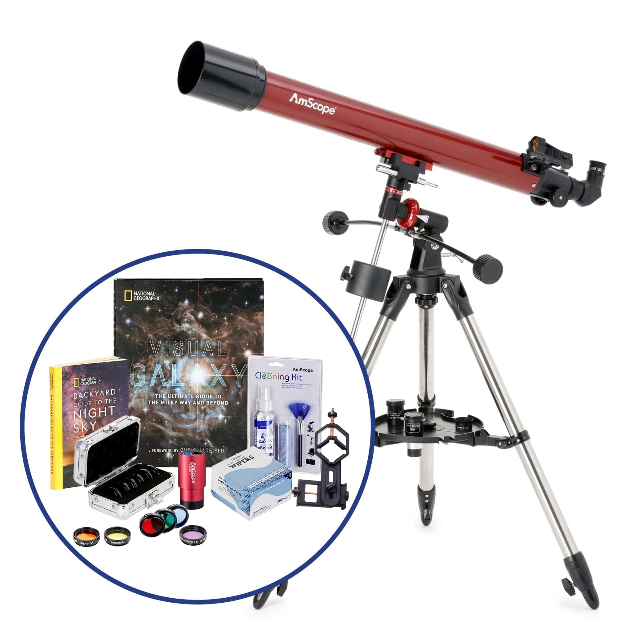 amscope-70900-teleskop-70-900-refraktor-quatorial-set image 2