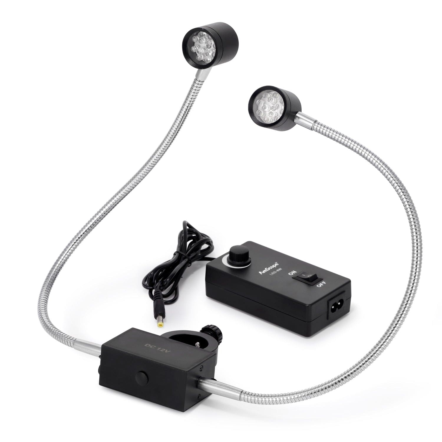amscope-led-8w-mikroskopbeleuchtung-dual-gooseneck-6500k image 1