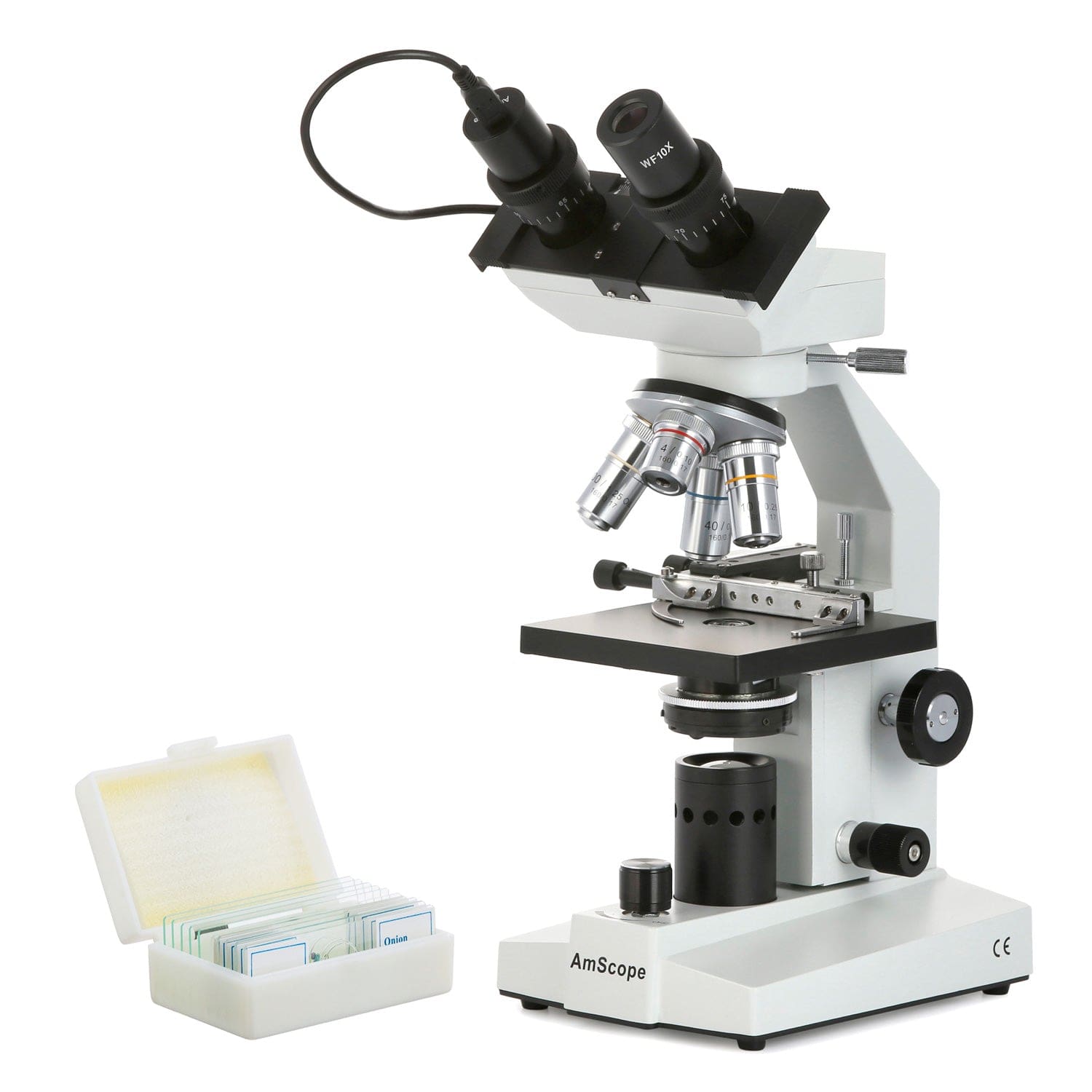 amscope-b100-durchlichtmikroskop-40x-1000x-led-kreuztisch image 2