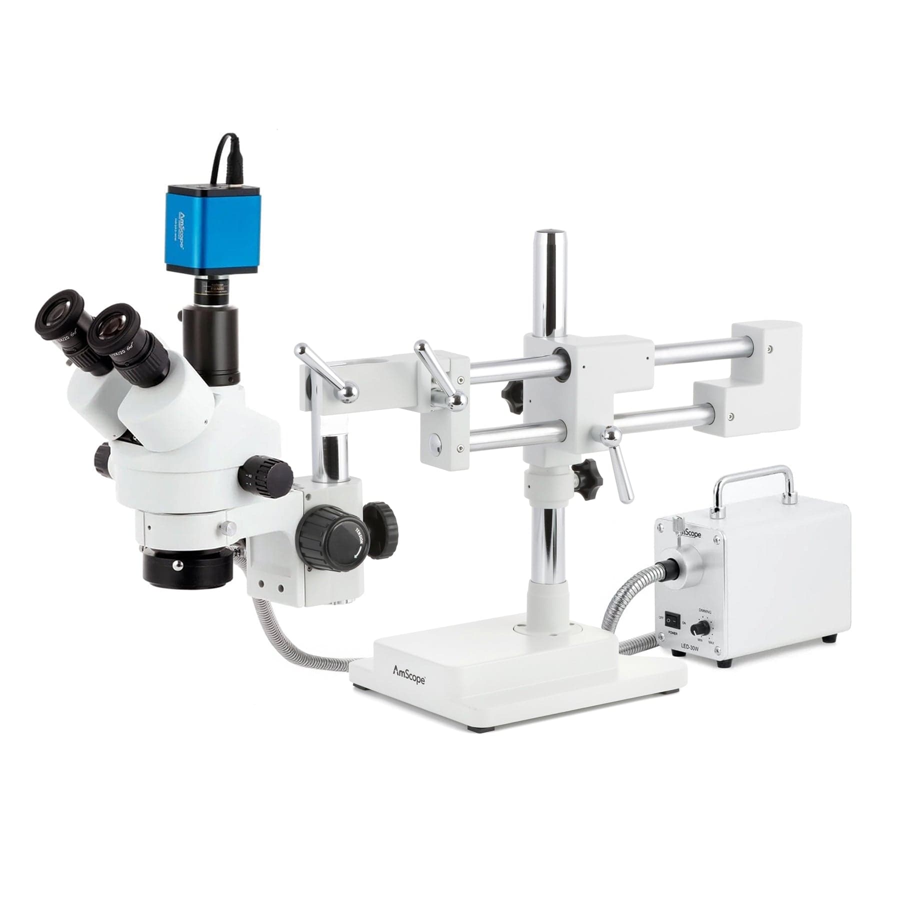 amscope-sm-4-stereomikroskop-trinokular-7x-45x-doppelarm-kamera image 2