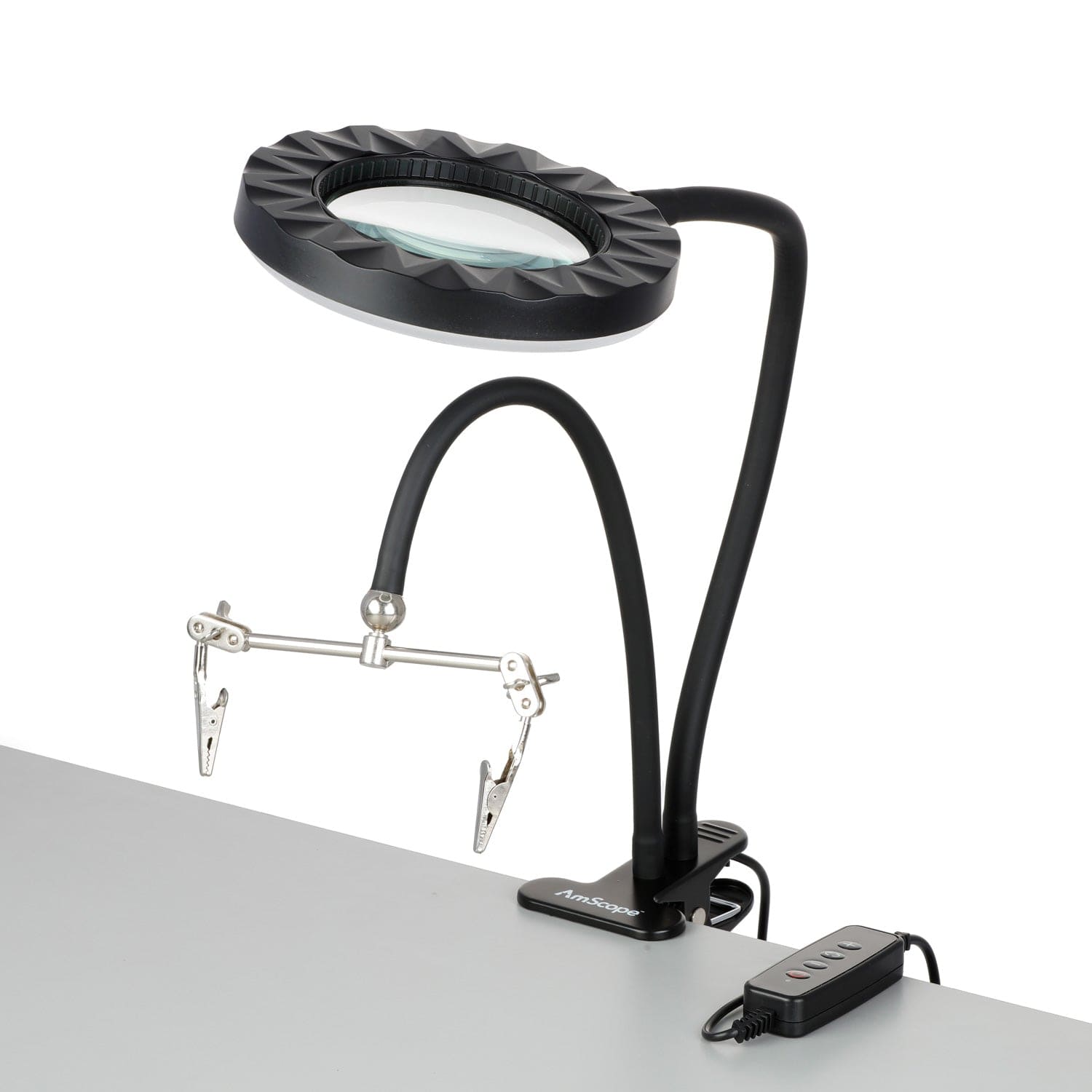 amscope-magled-8090-lupenlampe-1-75x-led-schwarz-platinenhalter image 6