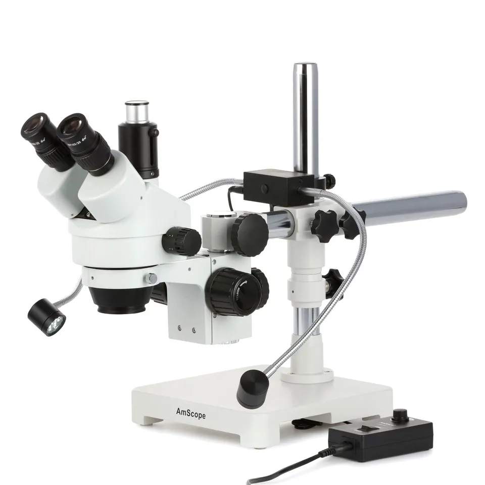amscope-sm-3t-trinokular-stereomikroskop-7x-45x-boomstativ image 1