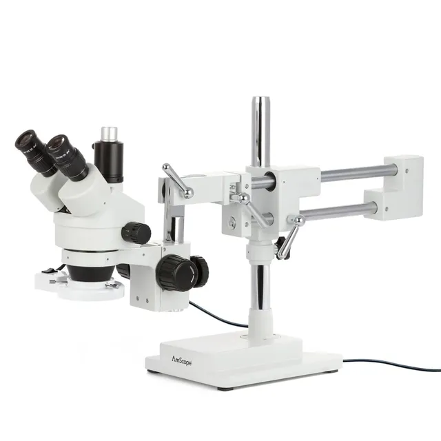 amscope-sm-4-stereomikroskop-7x-45x-hdmi-fluoreszenz-doppelarm image 1
