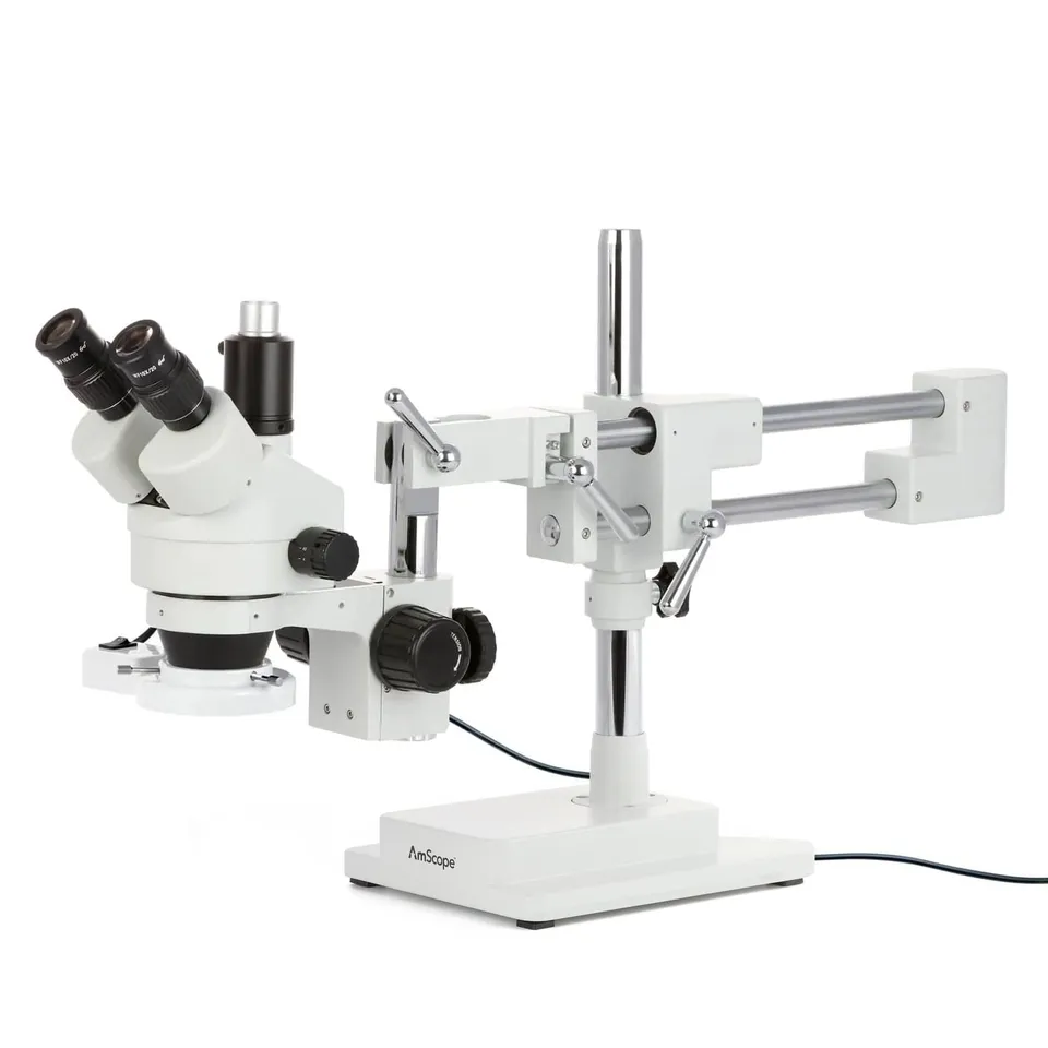 amscope-sm-4-stereomikroskop-7x-45x-hdmi-fluoreszenz-doppelarm image 1