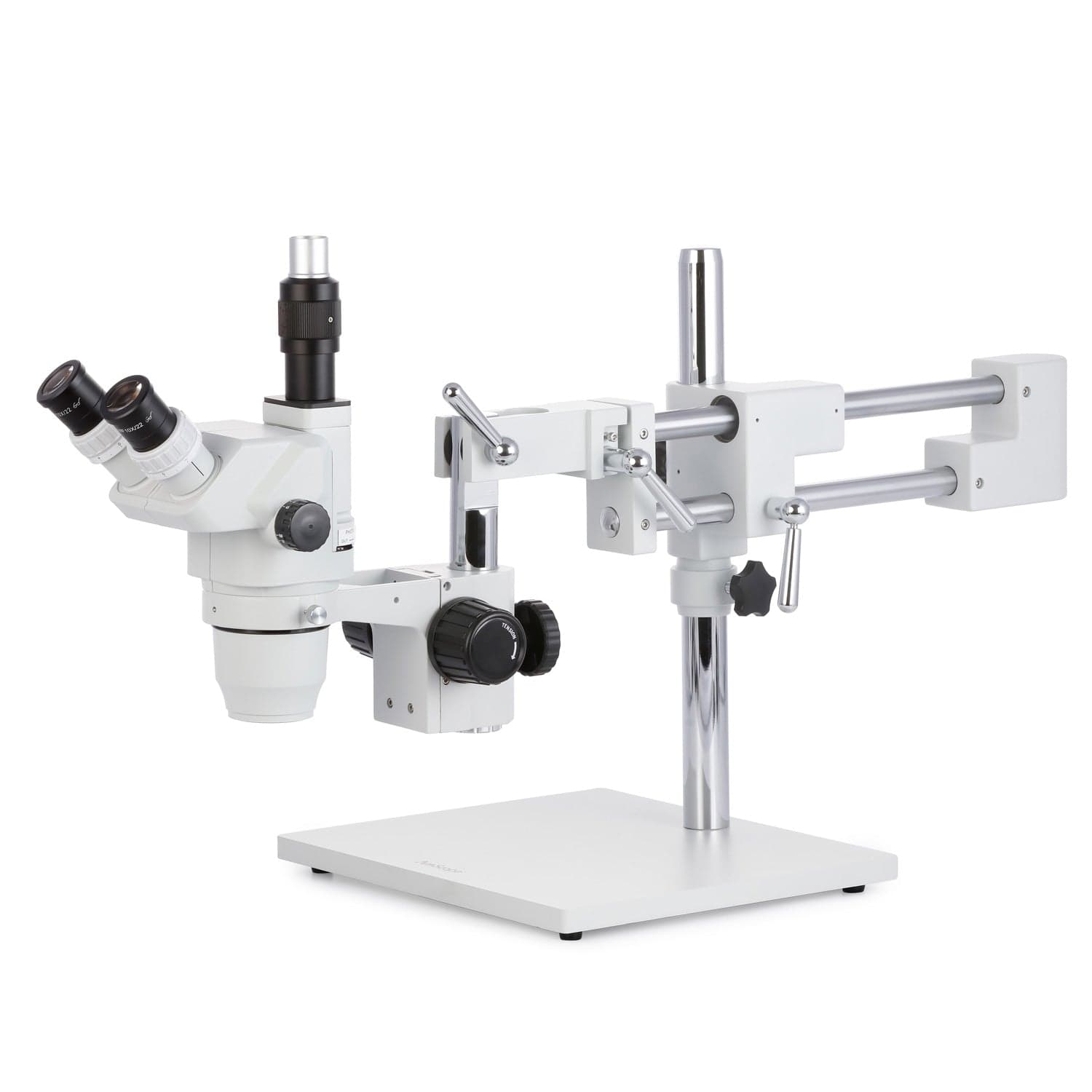 amscope-zm-4t-stereomikroskop-45x-trinokular-mit-stativ image 1