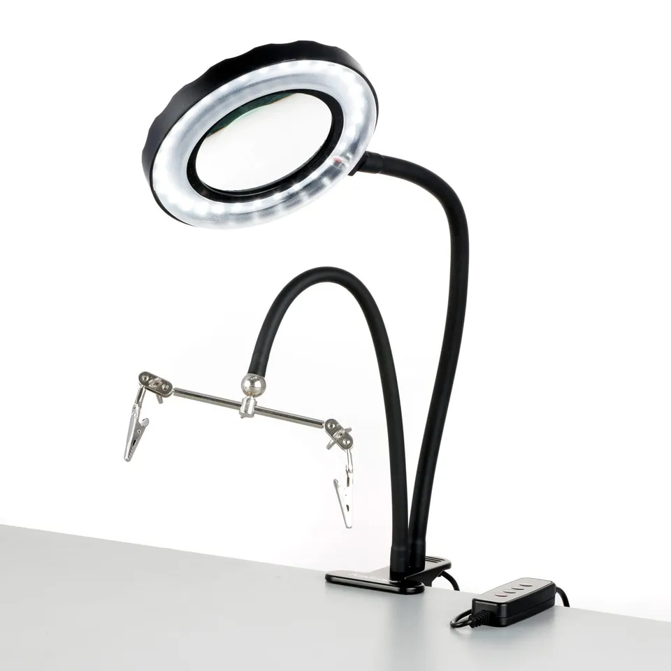 amscope-magled-8090-lupenlampe-1-75x-led-schwarz-platinenhalter image 1