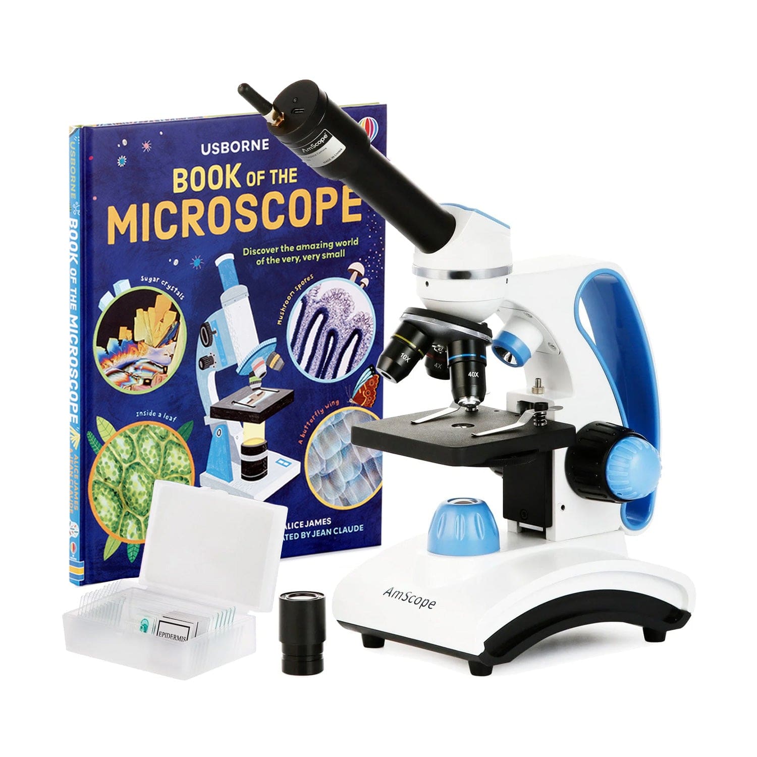 amscope-m162c-durchlichtmikroskop-1000x-mit-wifi-kamera-set image 1