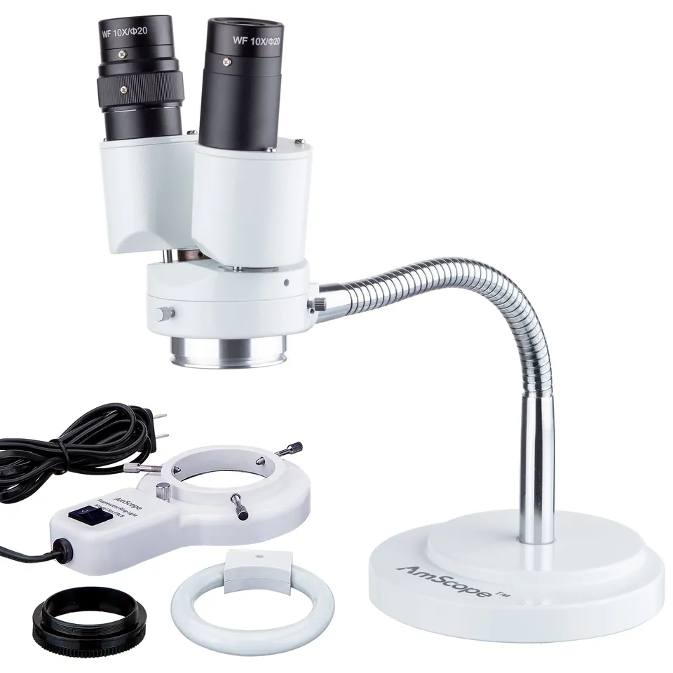 amscope-stereo-se508-frl-stereomikroskop-8x-mit-ringlicht image 1