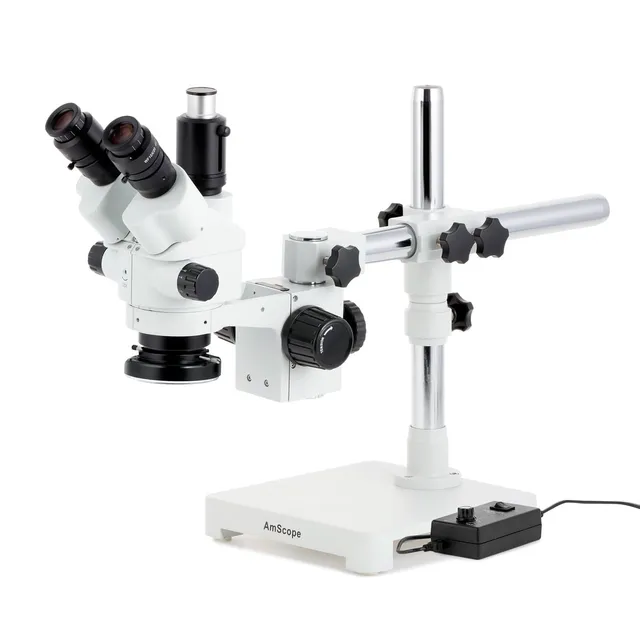 amscope-sm-3-7x-45x-trinokular-stereo-mikroskop-single-boom-144-led image 1