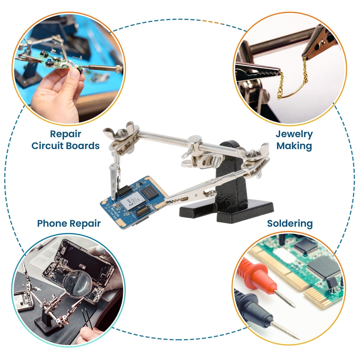 amscope-accessories-cbh-tht-platinenhalter-dritte-hand-360 image 4