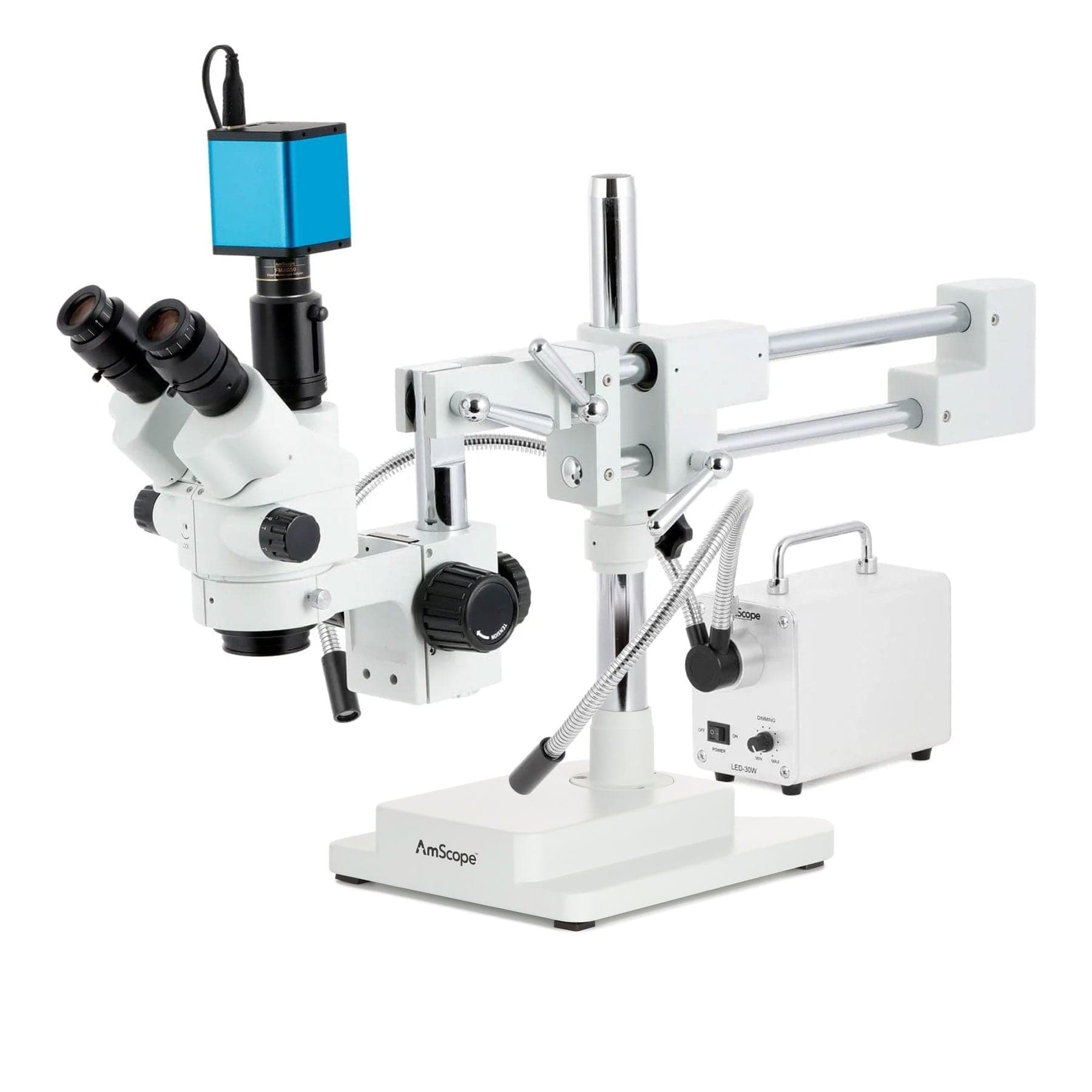 amscope-sm-4-stereomikroskop-7x-45x-doppelarm-stativ-led-licht image 2