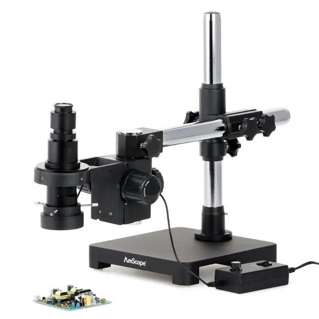 amscope-h800-zoom-inspektionsmikroskop-0-7x-5x-led-einarmstativ image 1