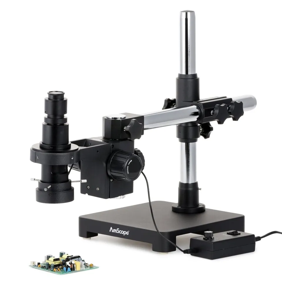 amscope-h800-zoom-inspektionsmikroskop-0-7x-5x-led-einarmstativ image 1