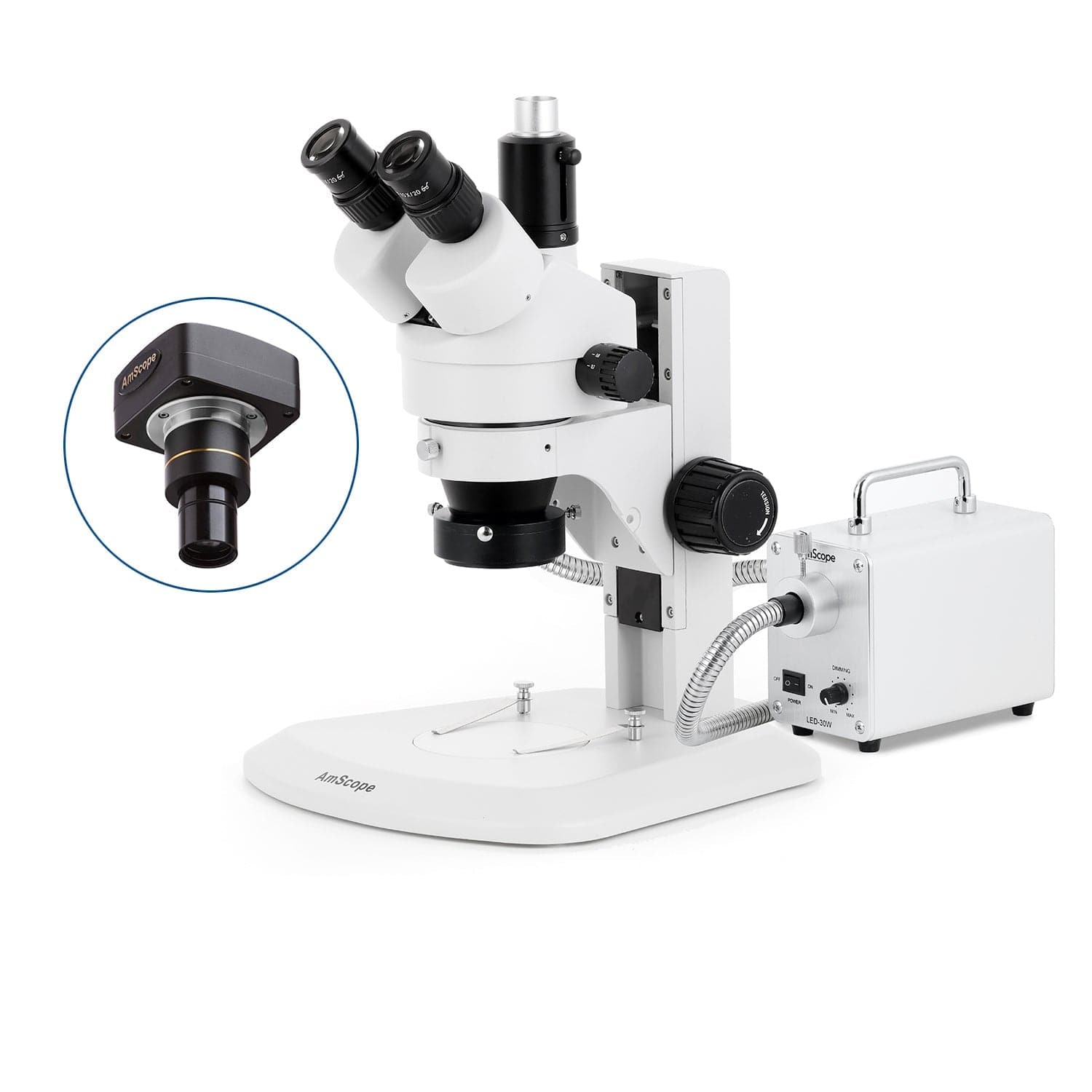 amscope-sm-1-stereomikroskop-7x-45x-led-ringlicht-track-stativ image 2