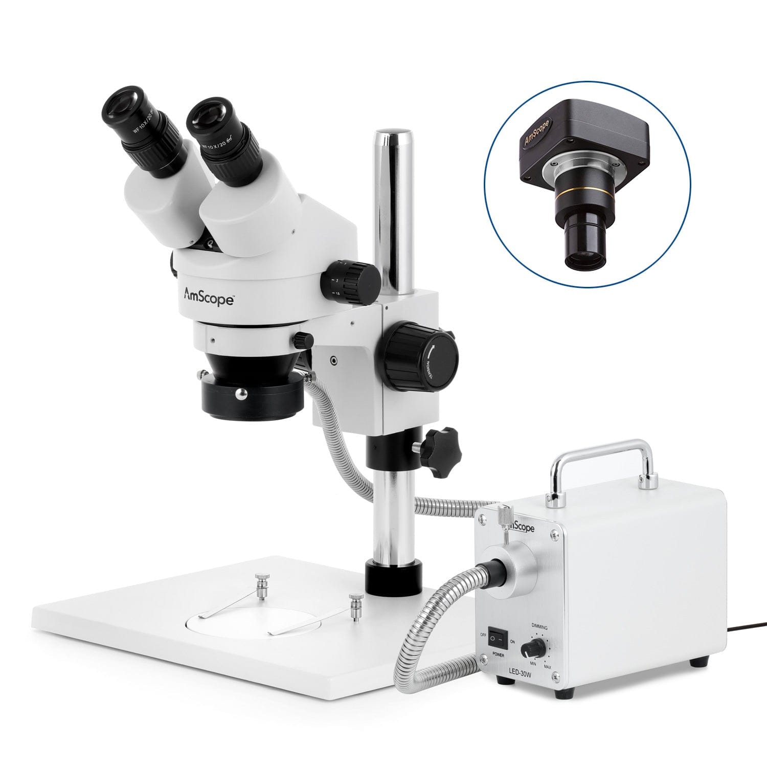 amscope-sm-1-stereomikroskop-45x-mit-led-faseroptik-s-ulenstativ image 2