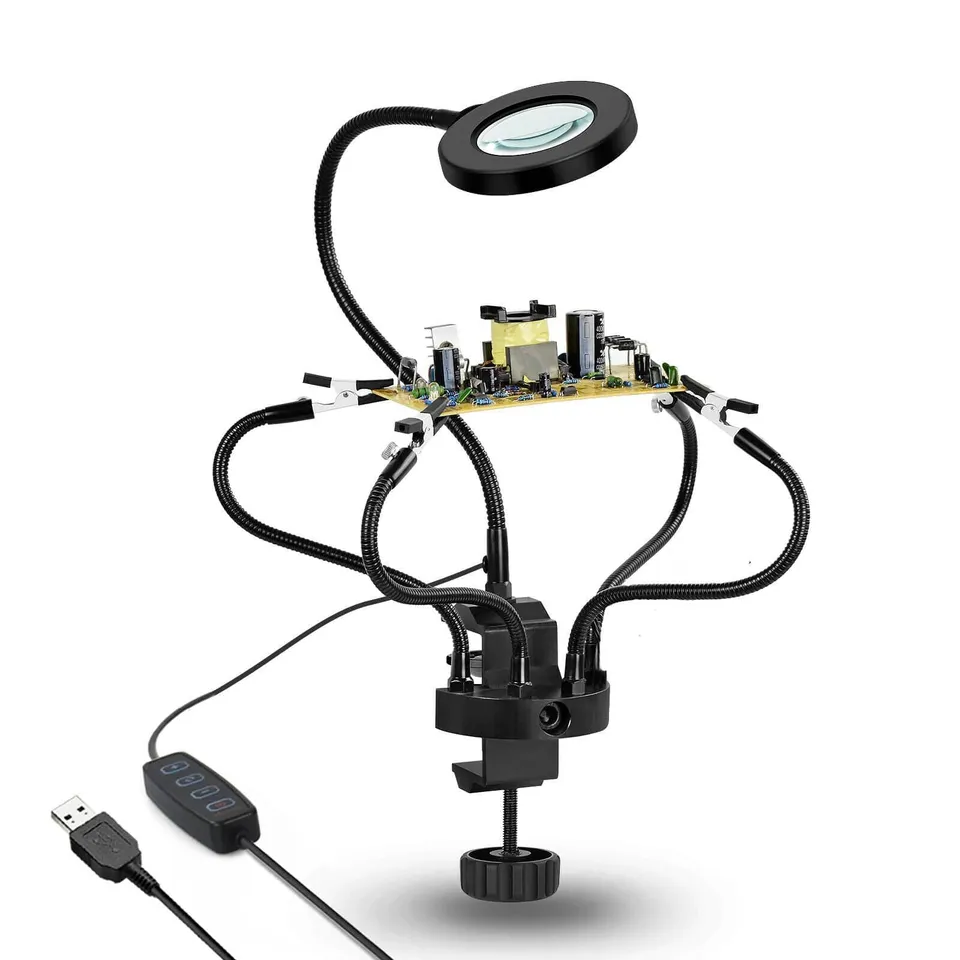 amscope-magled-42-lupenlampe-5x-led-dimmbar-klemme image 1