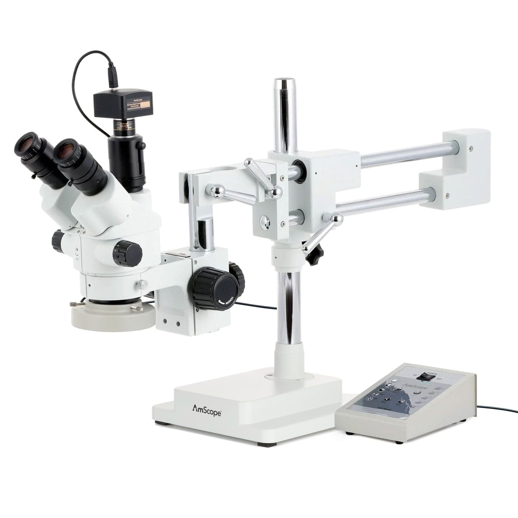 amscope-sm-4ntp-stereo-mikroskop-7x-45x-trinokular-doppelarm image 2