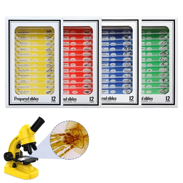 ninyoon-microscope-48-mikroskop-objekttr-ger-kunststoff-kinder image 1
