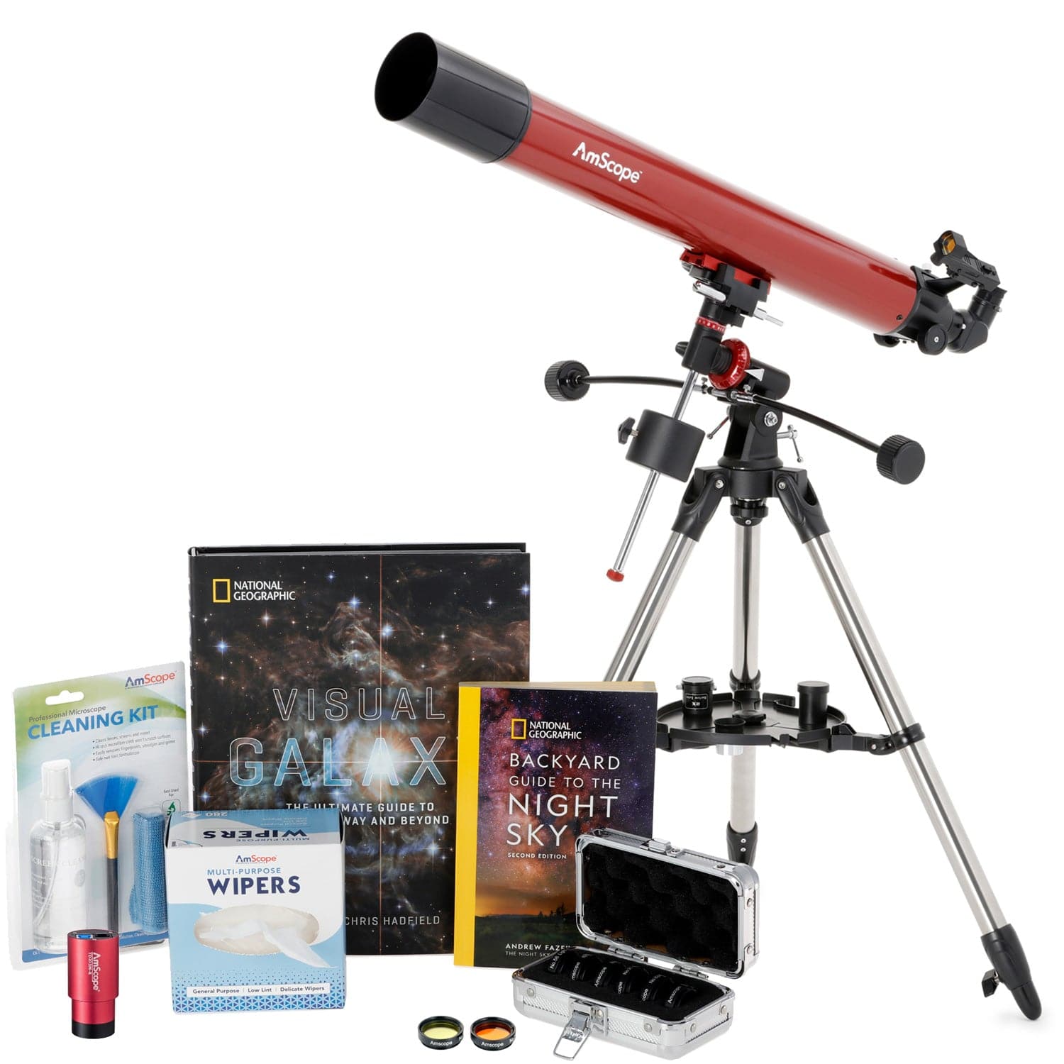amscope-80-900-refraktor-teleskop-bundle-stellar-okulare image 2